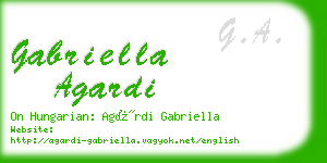 gabriella agardi business card